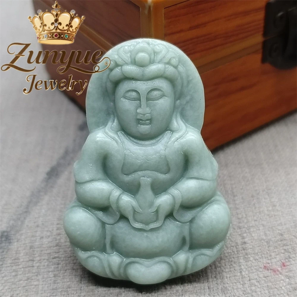 

Natural Jade Pendant, Lotus Guanyin Vase, Bodhisattva Jade Plaque, Men's And Women's Jade Pendant Fashion Fine Jewelry Exquisite
