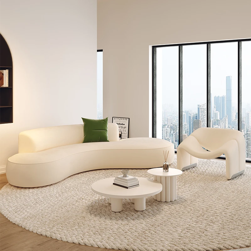 Curved sofa small apartment beauty salon women's clothing store hotel office store