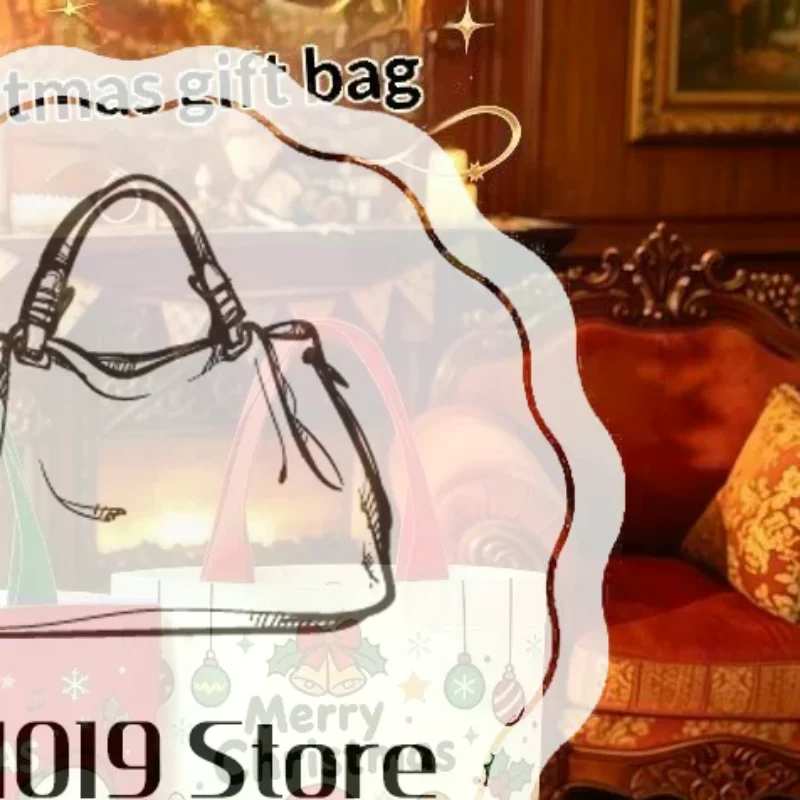 Christmas Handheld Cloth Bag Cartoon Santa Claus Xmas Tree Gift Bag Merry Christma Decor Noel Natal Navidad Happy New Year 2025