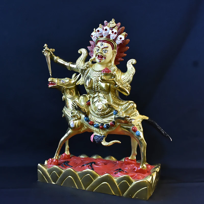 Xiangrui Pavilion Taiwan Auspicious Heavenly Mother Pure Copper Tibetan Biography Pure Copper Gilded Mule Heavenly King Auspicio