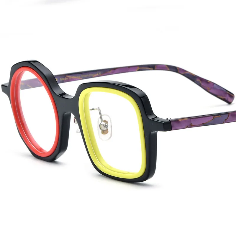 

Trendy 2026 New Acetate Glasses Frame Men Luxury Optical Prescription Glasse Frame Men Woman Retro Round Square Fashion Frame