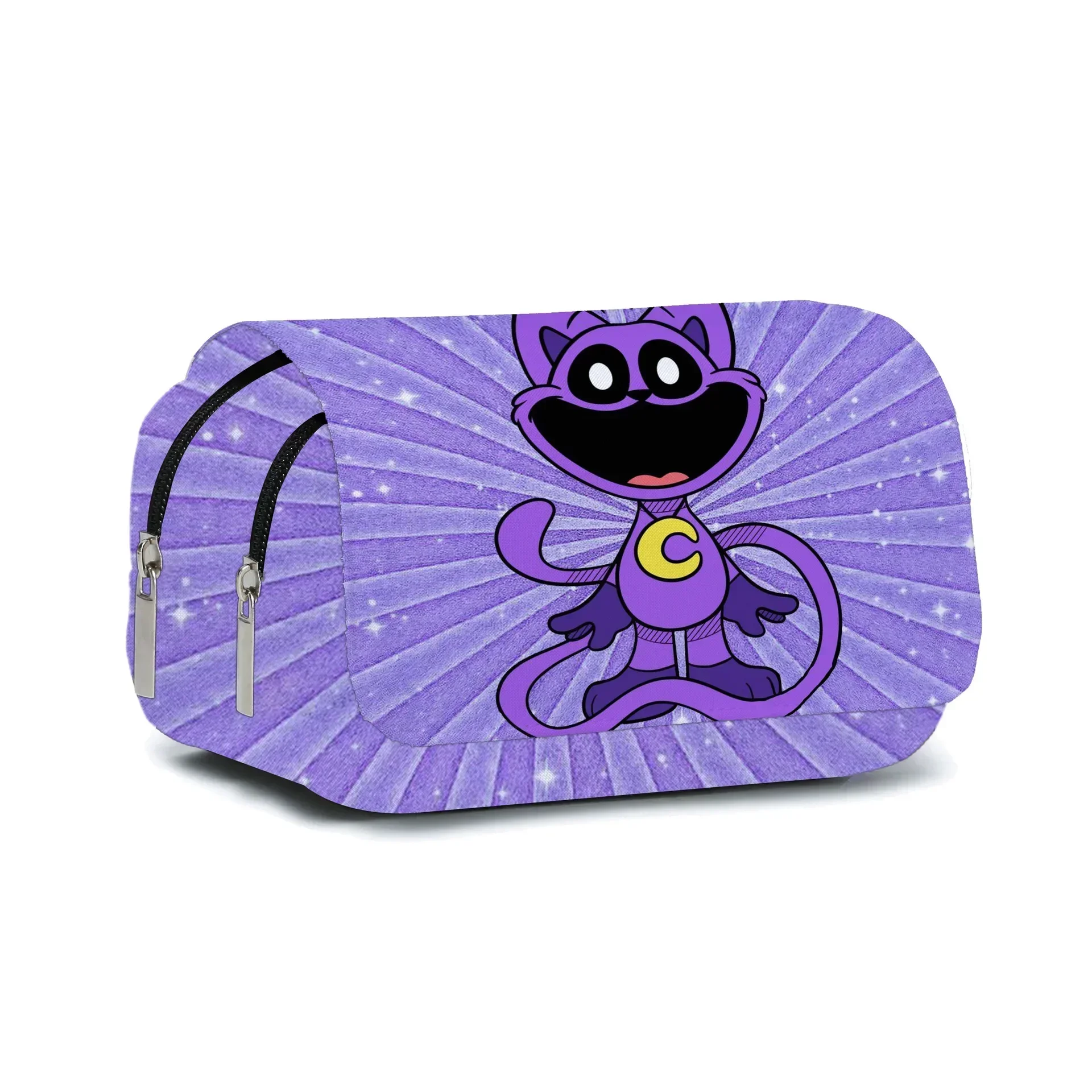 Smiling Critters Smiling Animal Big Mouth Purple Cat Primary School Student Pencil Bag Cross-border Goods Game Stationery Box