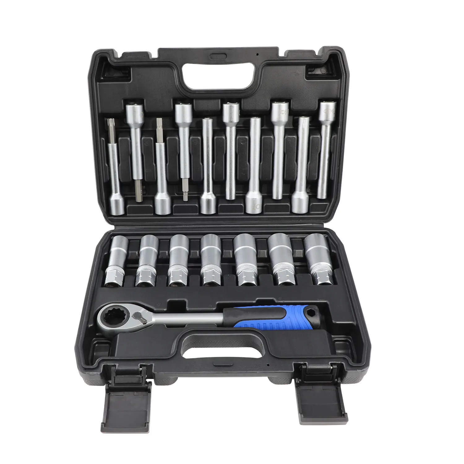 

18PCS Suspension Shock Absorber Strut Nut Removal Tool Socket Set, 1/2 Inch Steering Hub Shock Absorber Ratchet & Wrench Set