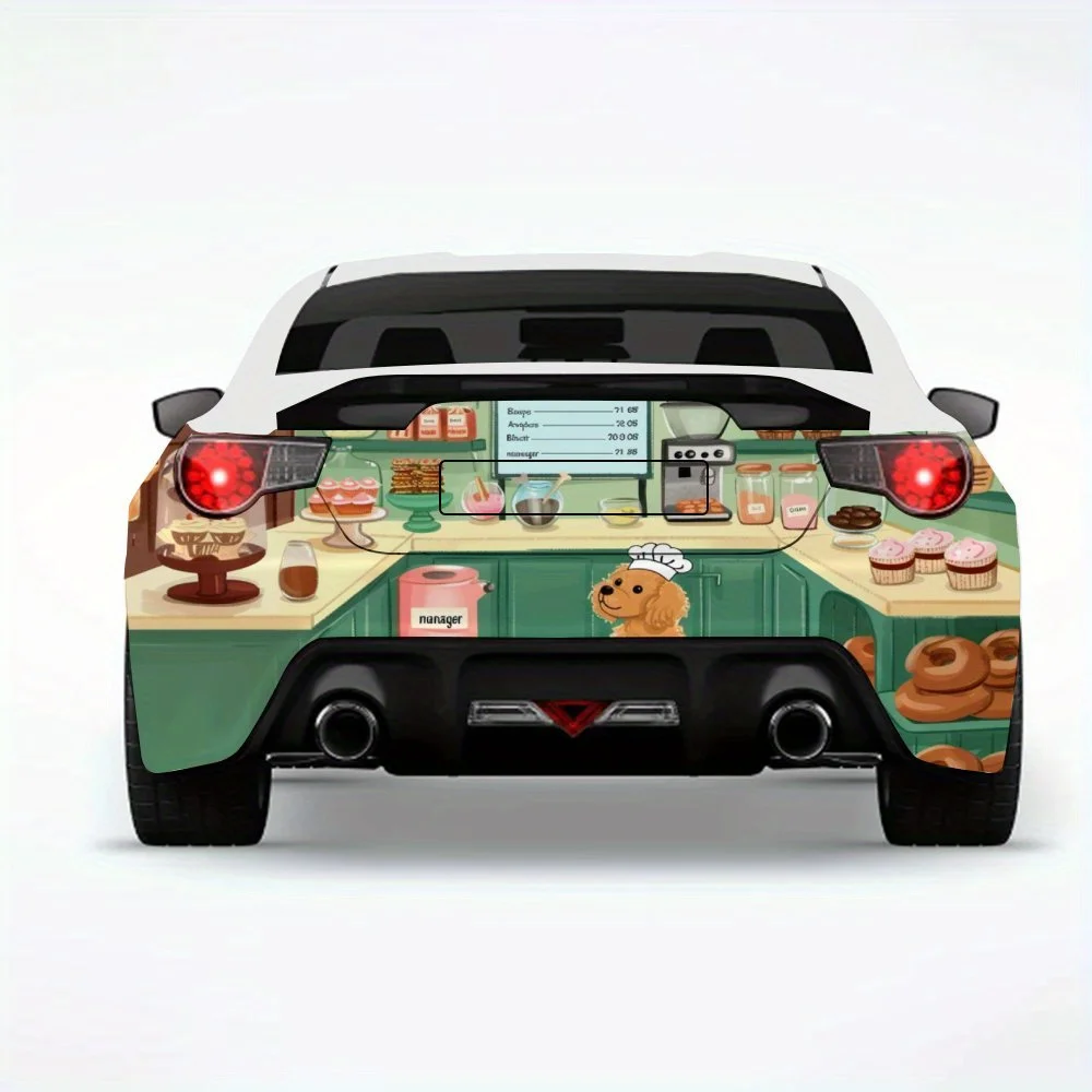 

Пекарня, милая автомобильная наклейка, виниловая наклейка на заднюю часть автомобиля, водонепроницаемые самоклеящиеся виниловые наклейки для хвоста и бампера автомобиля, украшения