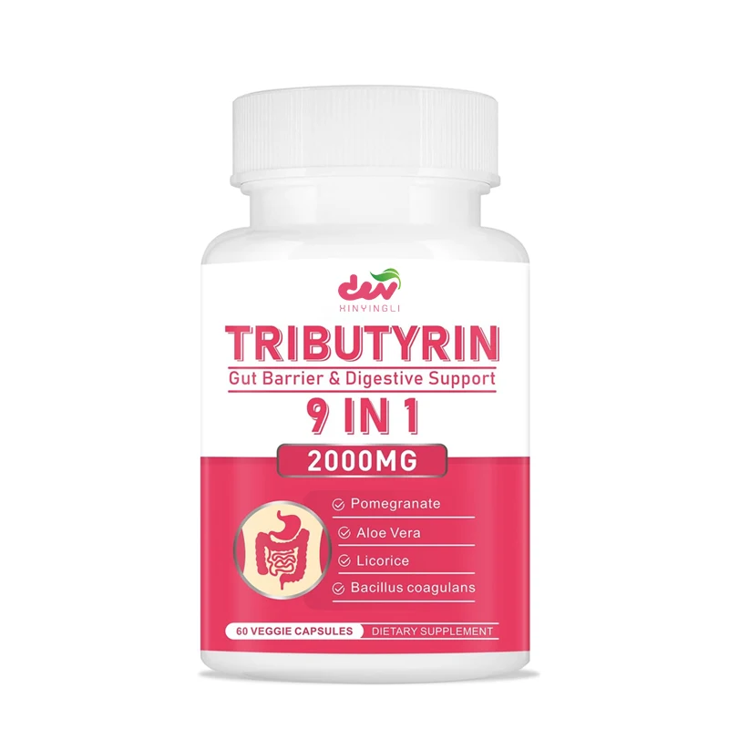 Tributyrin Gut Supplement, 9-in-1 Butyrate Complex, 60 Vegan Capsules