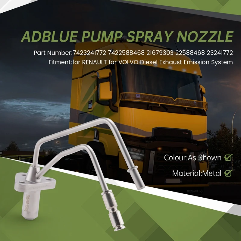 Boquilla de pulverización de bomba Adblue para sistema de emisión de escape diésel RENAULT VOLVO 21679303 23241772 7423241772 7422588468