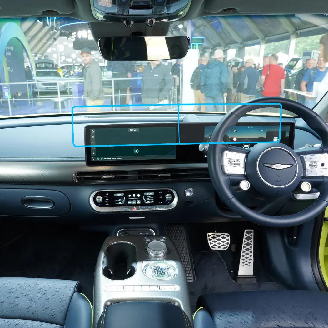 

2 шт. для Genesis GV60 2023, автомобильная GPS-навигация, защитная пленка, ЖК-экран, ПЭТ-пленка, защитная пленка для экрана, пленка против царапин
