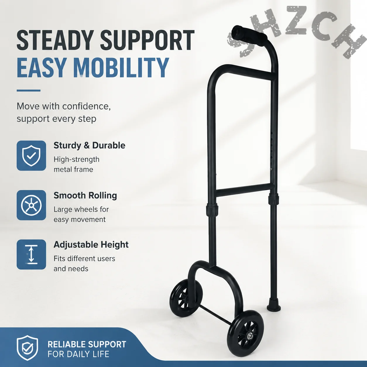 Adjustable Carbon Steel Grab Frame for Toilet, Sofa, and Standing Support – Heavy-Duty Elderly Mobility Aid