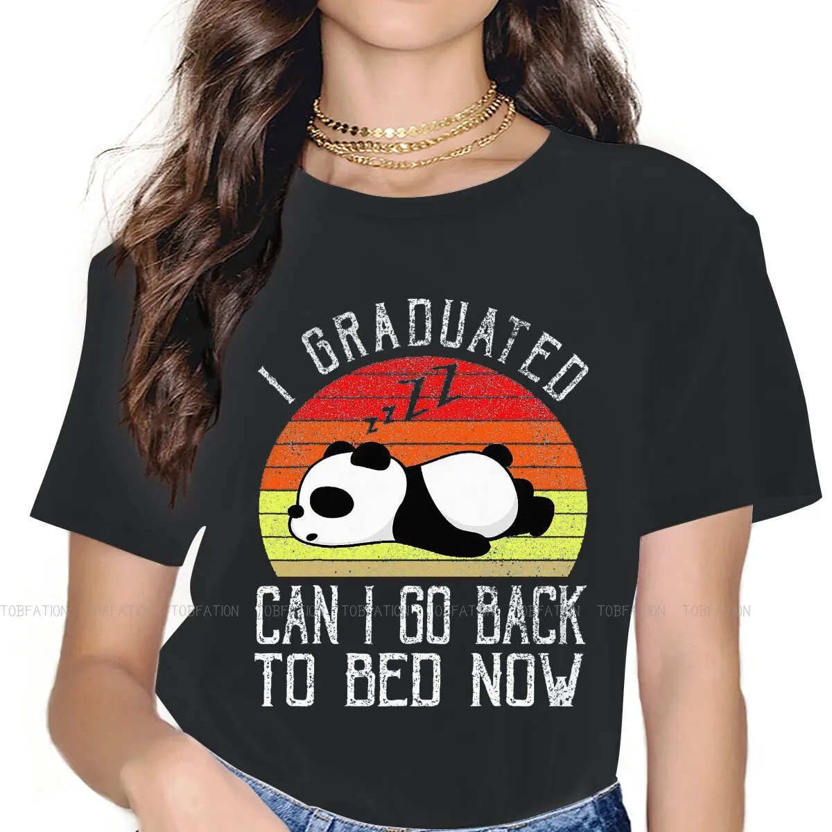 Can I Go Back To Bed Now Casual TShirt  PANDA! GO PANDA Streetwear 5XL T Shirt Girl Tee Unique Gift Idea