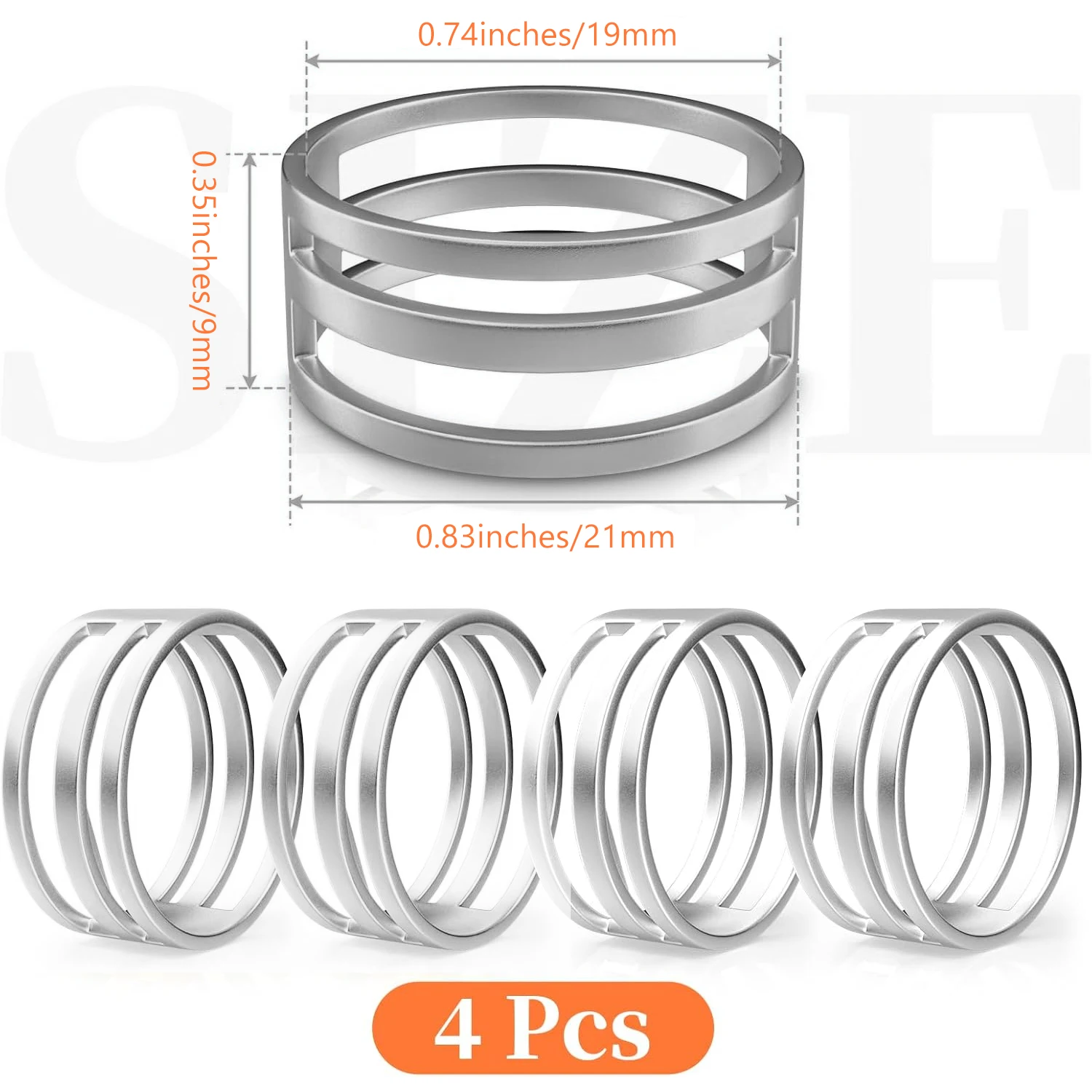 4pcs Jump Ring Opening Tools Closing Finger Rings Jewelry Tools Jump Ring Opener For DIY Jewelry Making Jewelry Findings 19mm