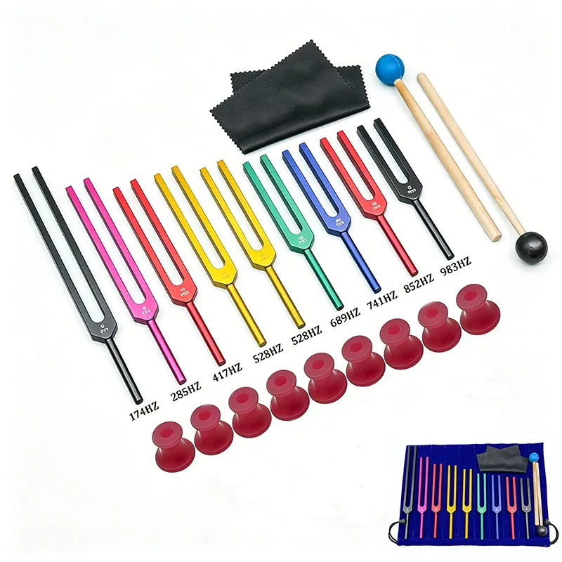 Juego de Diapasones de Resonancia Schumann para Sanación por Sonido, Diapasones para Yoga, Instrumentos de Percusión