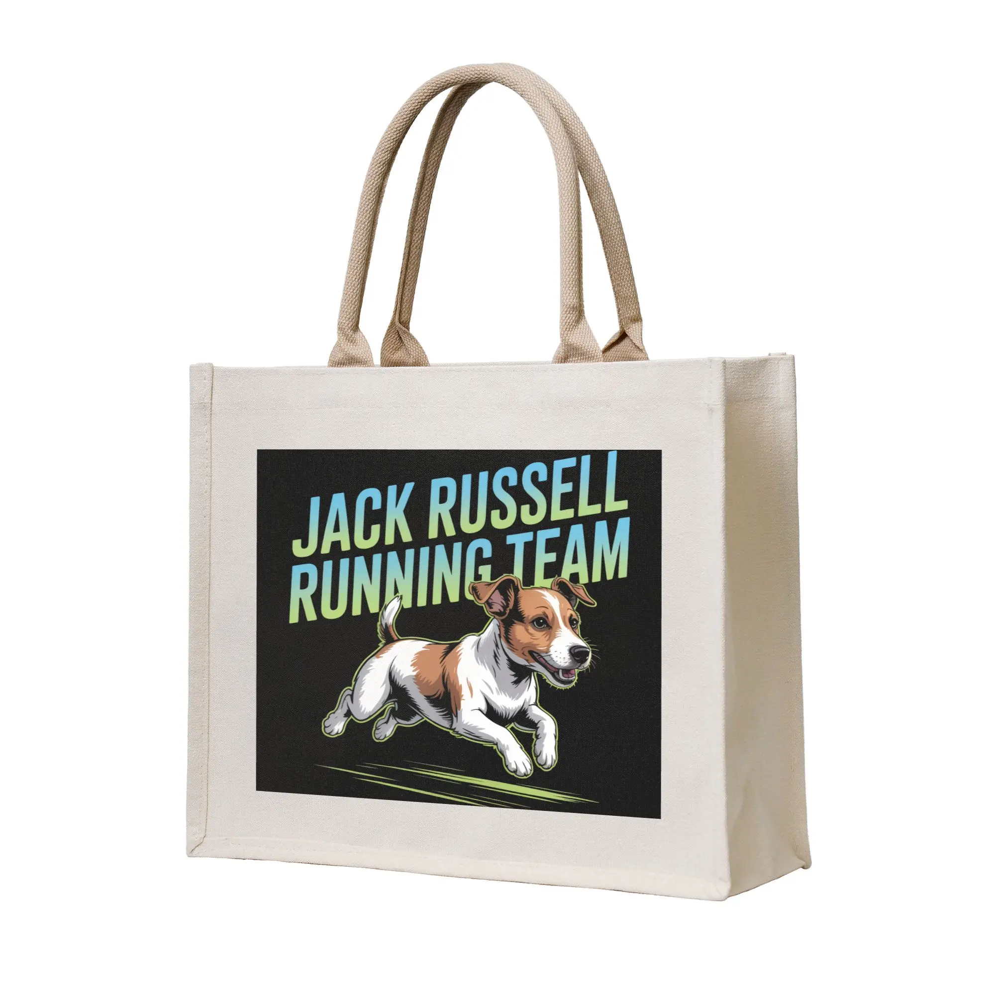 

Многоразовая сумка для покупок Jack Russell Running Team, женская сумка-тоут, портативная сумка для покупок продуктов