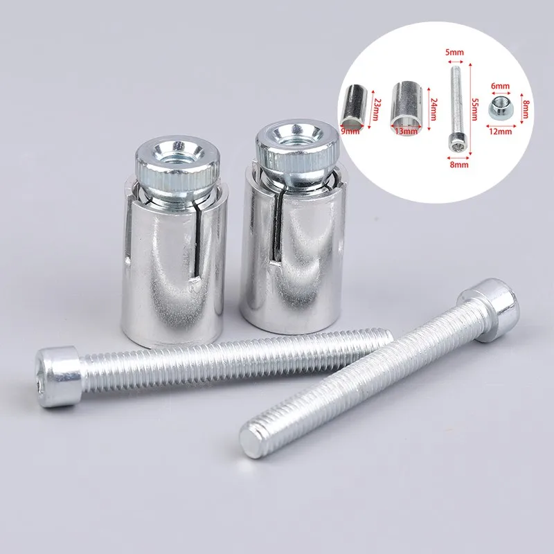 2Sets Motorcycle Expansion Screw Handguard Handlebar End Plugs Screw Universal Handle Bar Expand Screws Motorbike Accessories