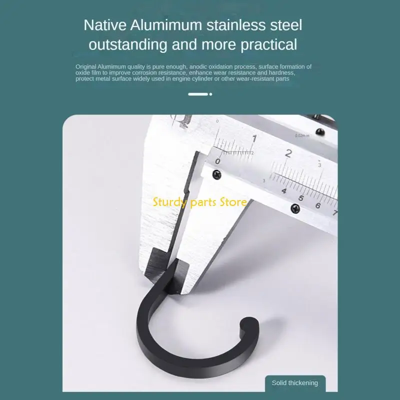 97QC Алюминиевого сплава Shork Hook Heavy Duty S Hangers Kitchen Railing Holder Holder для подвесы для одежды растений горшки