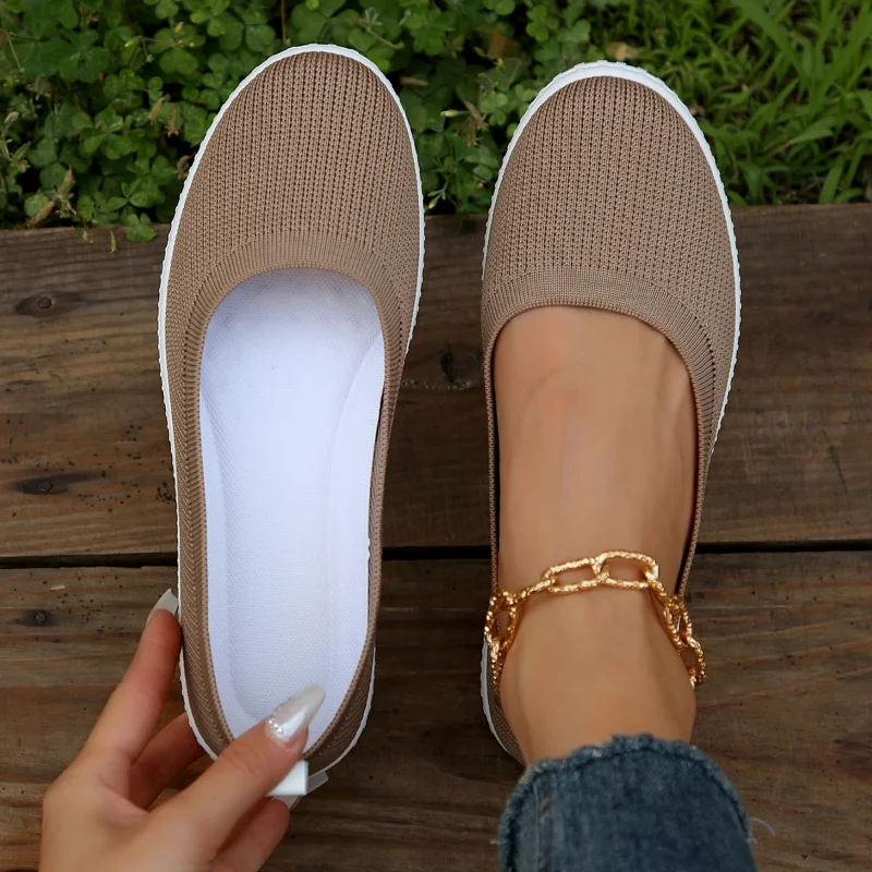 Shoes for Women 2023 Shallow Mouth Women\'s Vulcanize Shoes New Solid Women\'s Casual Shoeshot Sale Round Head Mesh Sneakers