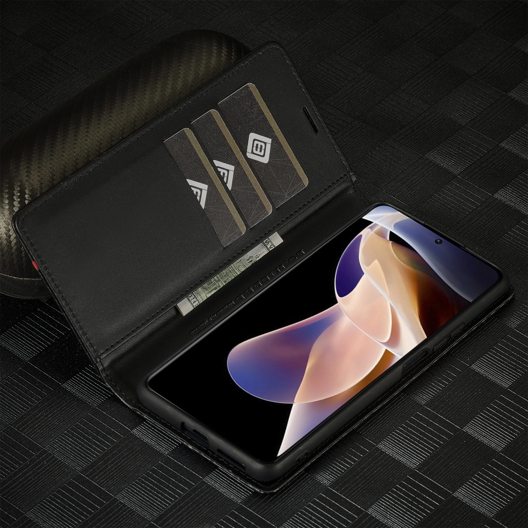 حافظة جلدية من ألياف الكربون لهاتف Xiaomi Poco X3 PRO NFC X4 X5 X6 X7 Pro 5G Redmi Note 14 4G 13 12 R S 11 S Pro Plus 5G #4