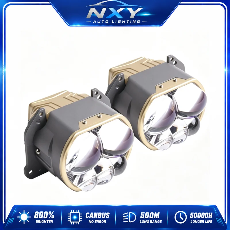 Led Headlight H4 Hi Lo 120W - Lampu Proyektor LED Bi-Matrix NXY L500S