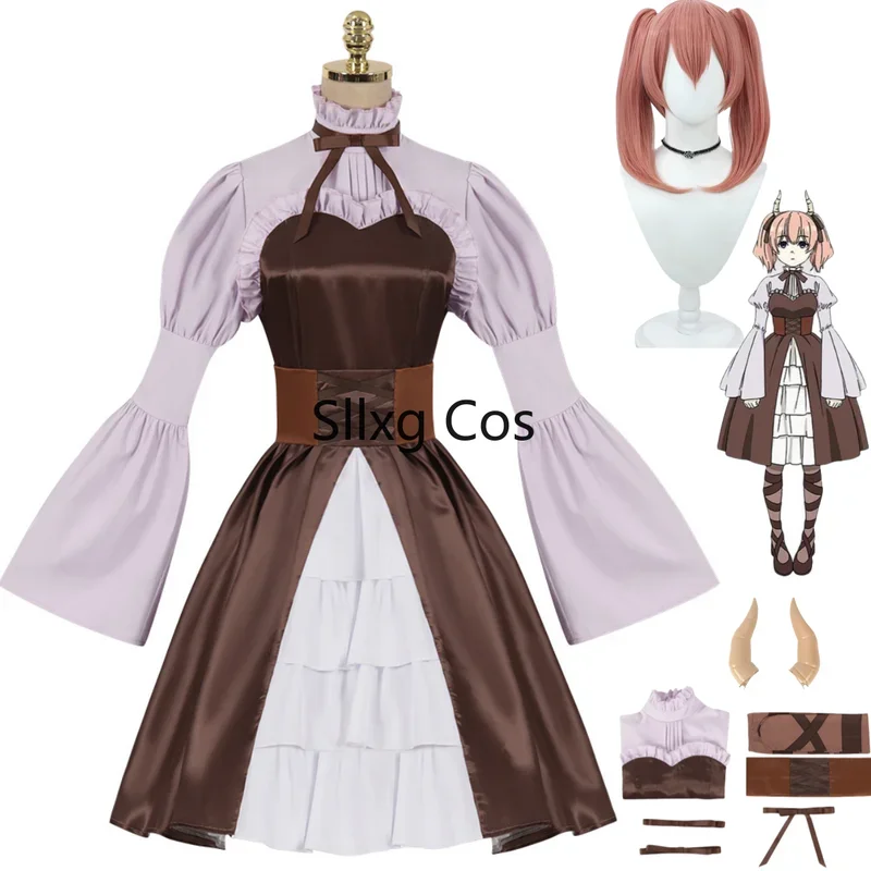 FC6Anime Frieren: Beyond Journey's End Linie คอสเพลย์ชุดวิกผมกระโปรงสีม่วงชุดเจ้าหญิง Lolita ผู้หญิงน่ารัก Carnival S @ FC8!