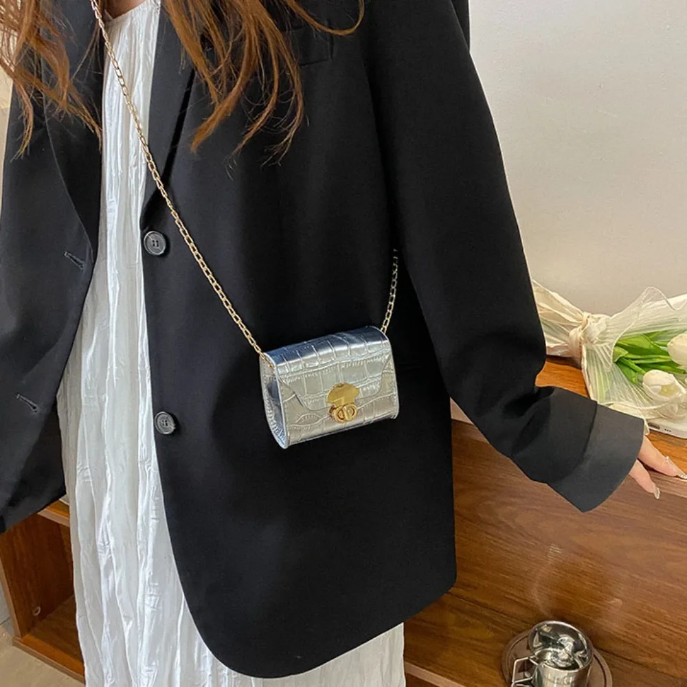 Trendy Mini Shoulder Bag Casual Chain Messenger Bag Daily Commuting Bag Lipstick Coin Purse