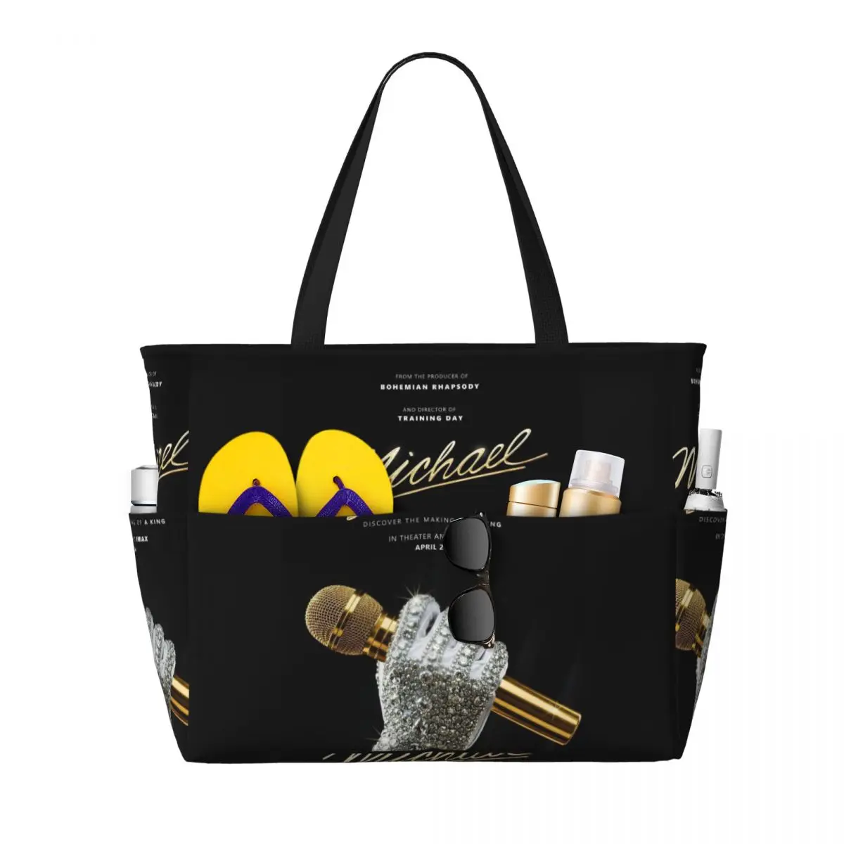 Michael Jackson Beach Tote Bag Sport Gym Yoga Duffle Large Tote Bag Women Travel Bag Fitness bag