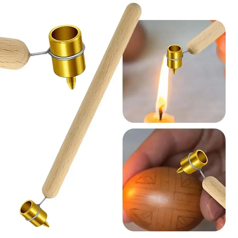 Pysanka Painting Brass Tip Kistka 0.6mm 0.4mm 0.3mm Wood Paint Applicator Pen Fluid Writer Drawing Paint Fine Painting Pen