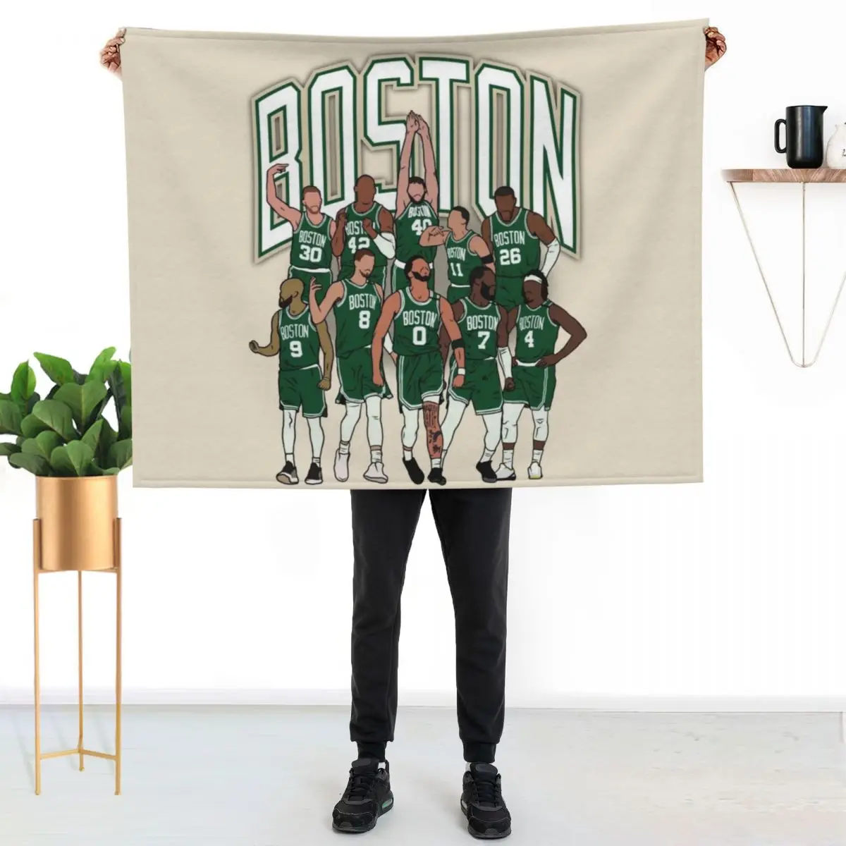 Boston 2023-24 Championship Throw Blanket Flannels Loose Bed Fashionable Blankets For Baby Plaid on the sofa Flannel Blankets
