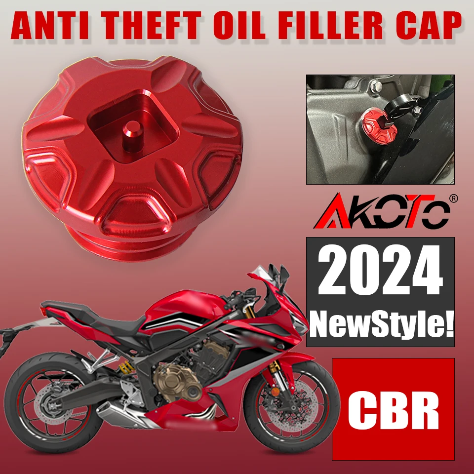 

Motorcycle Anti theft Engine Oil Filler Cap Accessories For Honda CBR 600 400 900 650 150 125 300 500 929 954 1000 250 R/RR/F/XX