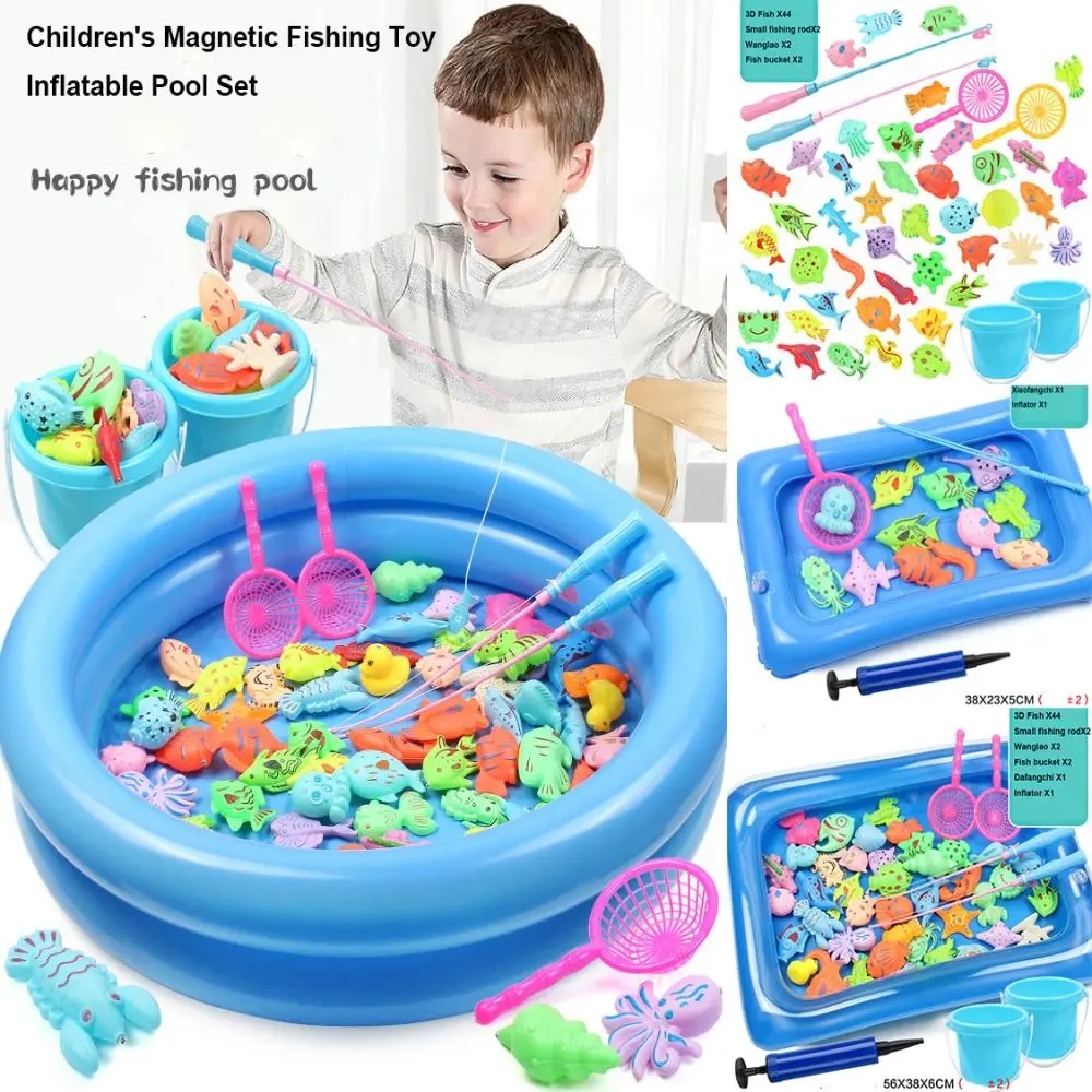 Cartoon Animal Children's Magnetic Fishing Toy 8 Styles Interactive Water Park Fishing Magnetic Rod Children's Fishing Pool Toys