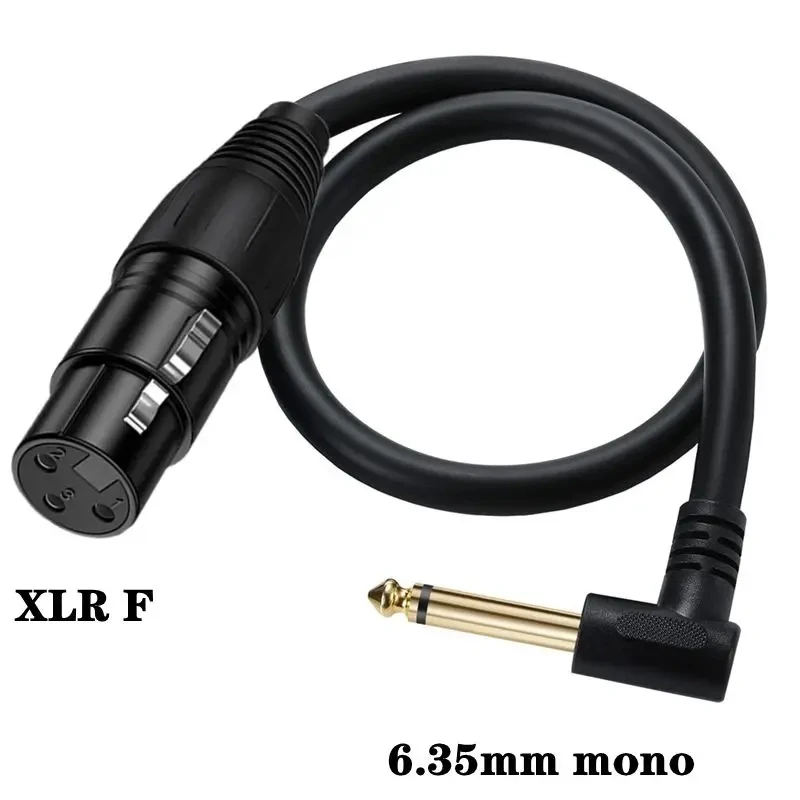 50cm Environmentally Friendly Copper Core XLR To 6.35mm Mono Amplifier Speaker Microphone Audio Connection Cable