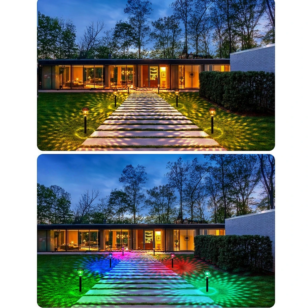 تعمل بالطاقة الشمسية مسار الإسقاط ضوء في الهواء الطلق حديقة فناء مقاوم للماء أضواء الحديقة الظل الديكور مسار الإضاءة الليلية