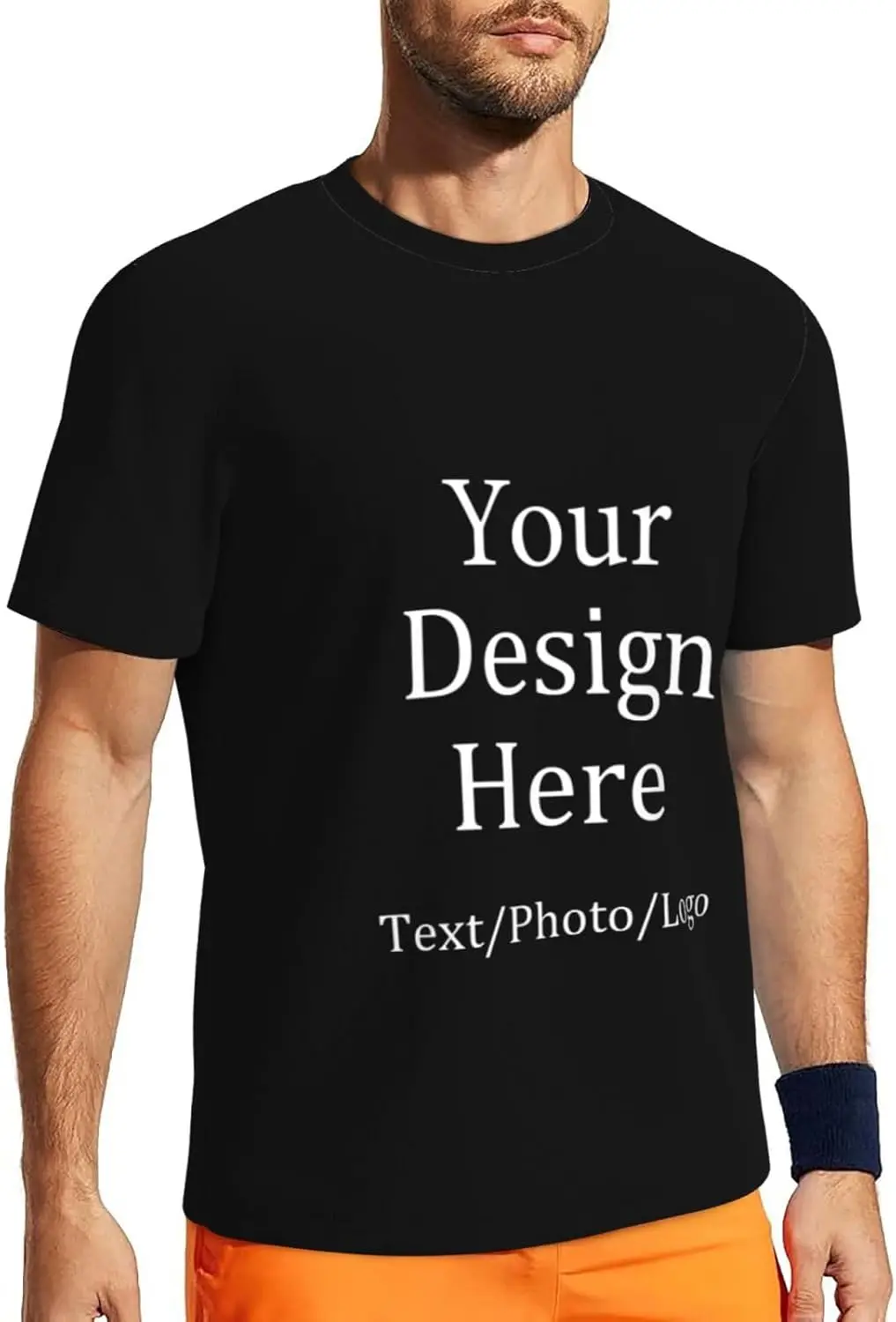 Camiseta personalizada projete sua própria camiseta personalizada adiciona seu texto/foto/logotipo manga curta presentes personalizados para homens e mulheres