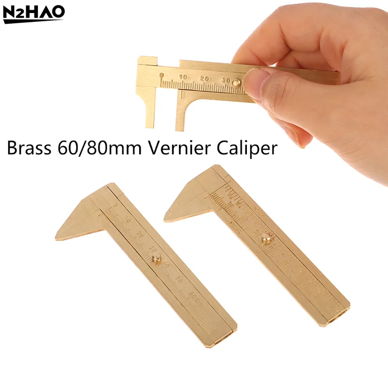

Mini Calipers Brass Vernier Caliper Portable Sliding Ruler Metal Vernier Caliper Precision Measuring Tool For Jewelry DIY Crafts