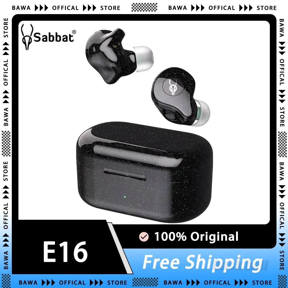 

Sabbat E16 TWS Earbuds Waterproof In-Ear Earphones Wireless Bluetooth Intelligent Circle Iron Hifi Sports Earphone Qualcomm Chip