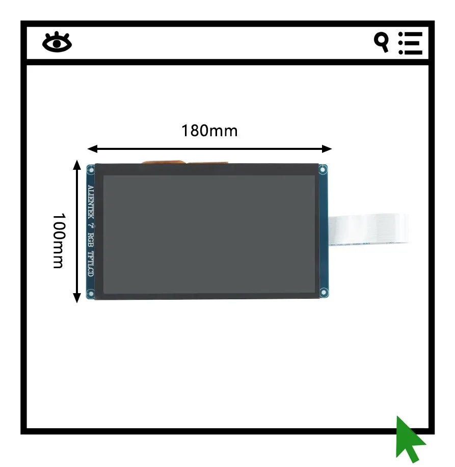 

7-inch LCD display LCD screen module capacitive touch LCD color screen IPS [1024 * 600: RGB screen]
