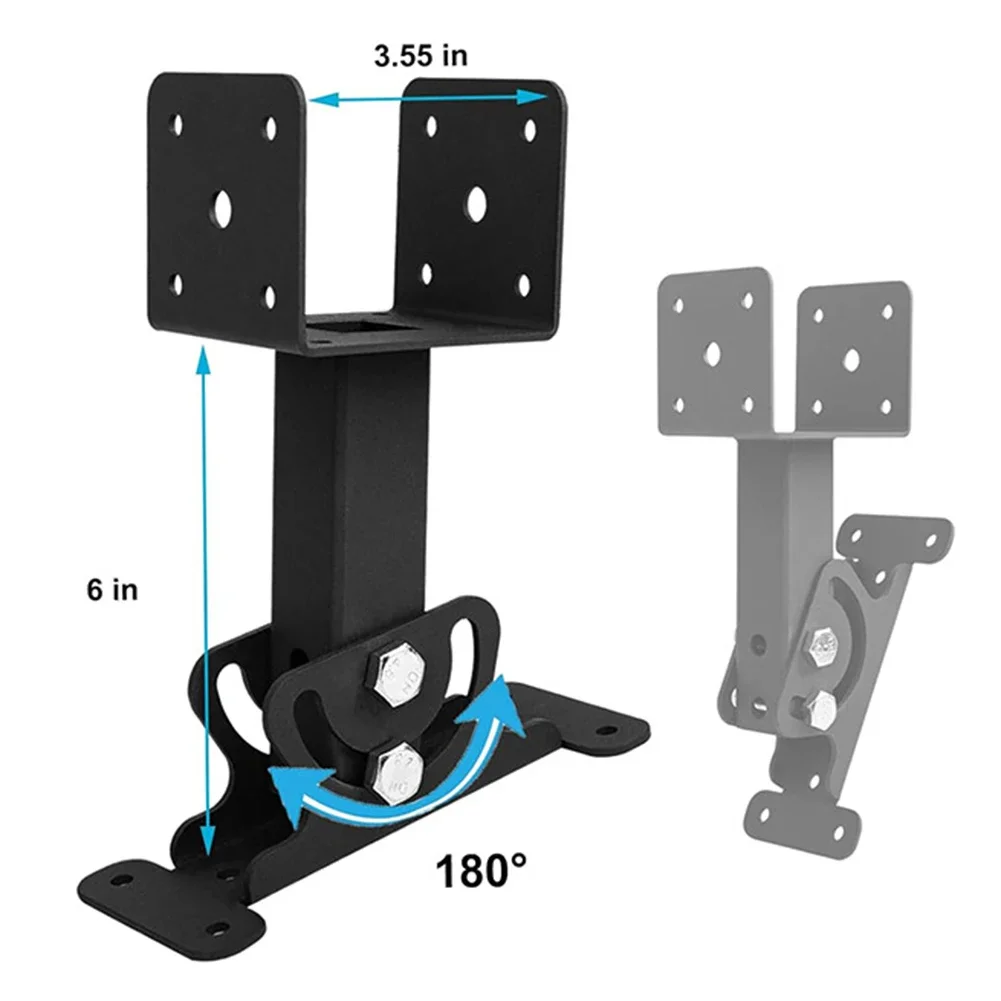 Heavy Duty Roof Mounting Bracket Adjustable Saddle Pergola Support Patio Riser Beam Rack Kit Wood Beams For Pergola