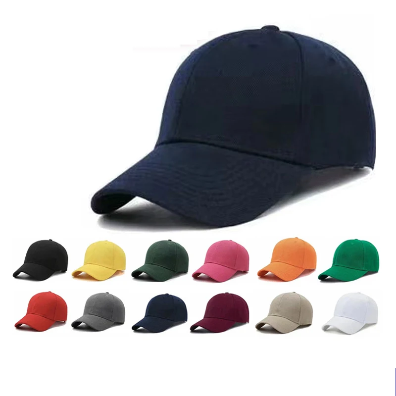 

High Quality Solid Unisex Cap Casual Plain Baseball Cap Adjustable Snapback Hats For Women Men Hip Hop Cap Street Dad Hat