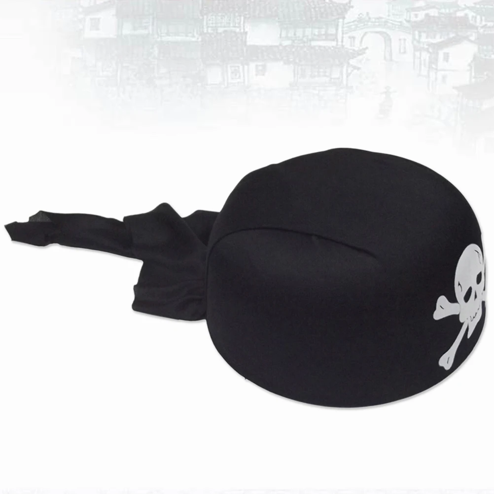 

Unisex Halloween White Skull Ball Party Round Pirate Hat Cosplay Costume Accessory For Masquerade Festival Dress Up Pretend Play