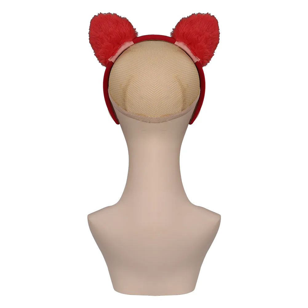 Turning Cosplay Red Abby Headband Cartoon Panda Costume Accessories Cat Ear Hairband Kids Children Halloween Carnival Gifts