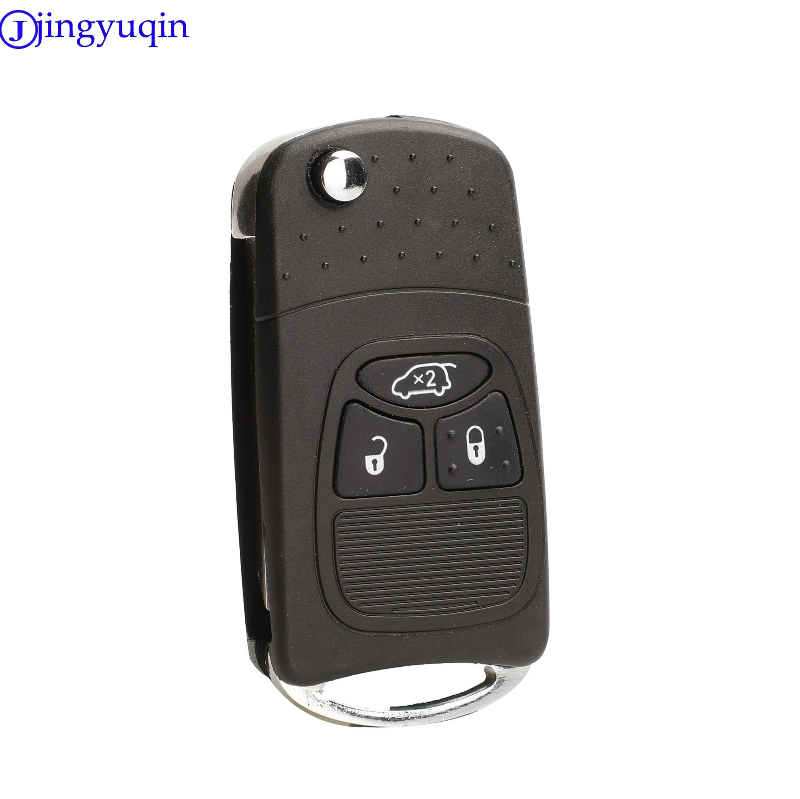 Jingyuqin Flip plegable mando a distancia carcasa de llave de coche Fob estilo funda para Chrysler Dodge Jeep Avenger Nitro 3 botones
