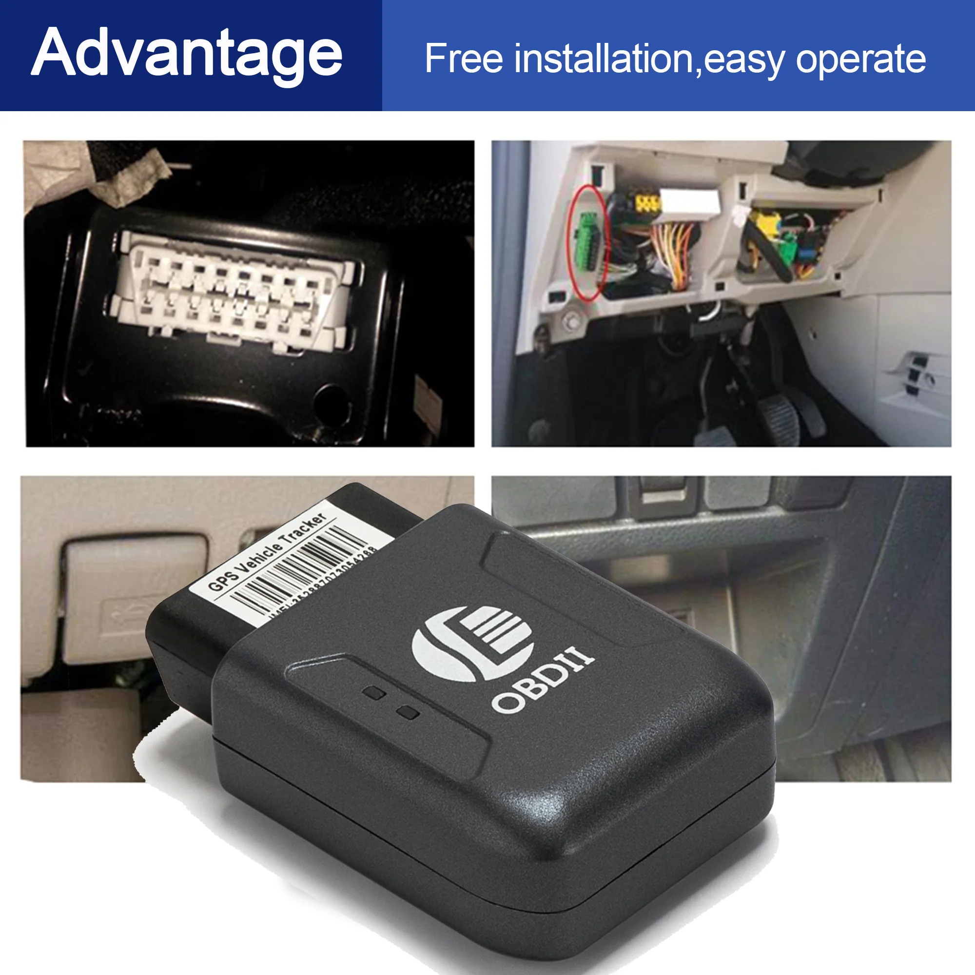 DAGPS TK206 Free Lifetime Use App OBD Gps Tracker Locator Auto for Car Vehicles Tracking Device