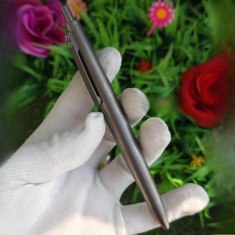 

Blaoye Titanium Alloy Press Gel Pens Steel G2 Black 0.5 Refill Popular Ballpoint Pen Smooth Writing High Conversion Best Seller!