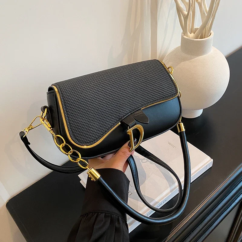 

Высококачественная дизайнерская парижская модная сумка для женщин с винтажным буквенным логотипом и минималистской элегантностью