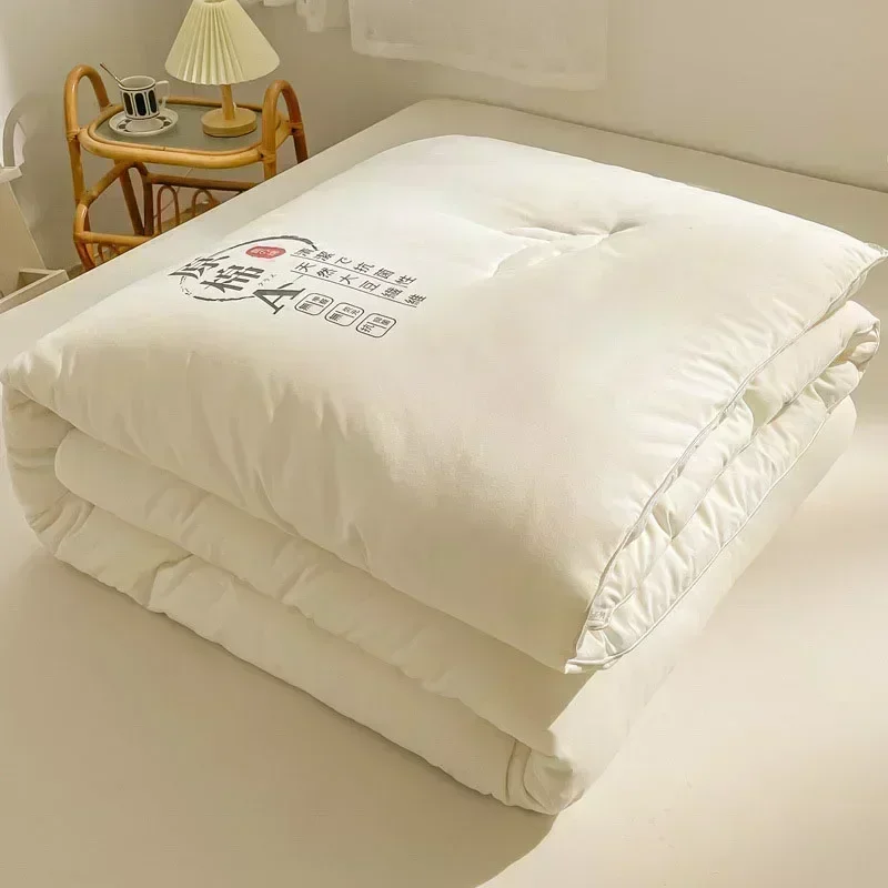 Picture 4: Soybean Fiber Filling Spring Summer Autumn Winter Comforter 100% Cotton Fabric Quilting Comforters Grade A Warm Blanket Quilt