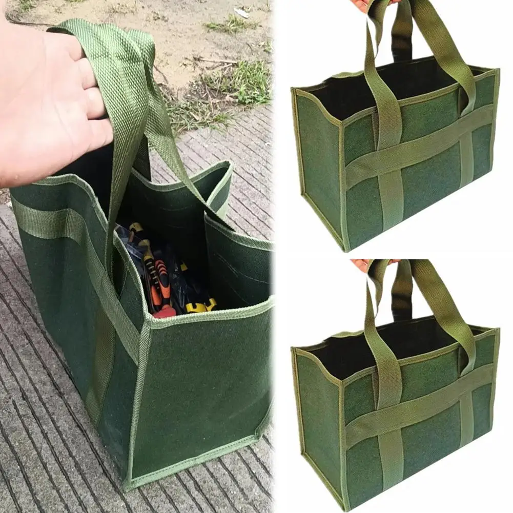 Simple Canvas Tool Bag Pouch High Strength Tool Storage Organizer For Electrician Waterproof Tools Garden Moving Home Stora K5K1