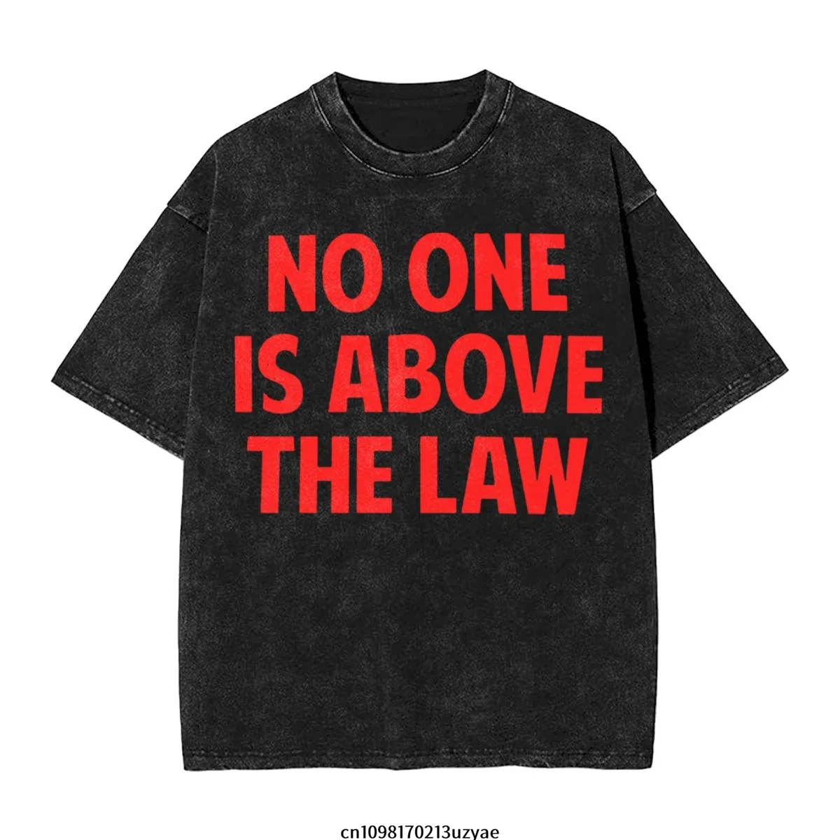 

Мужская винтажная хлопковая футболка с коротким рукавом "Никто не выше закона", летняя футболка в стиле хип-хоп