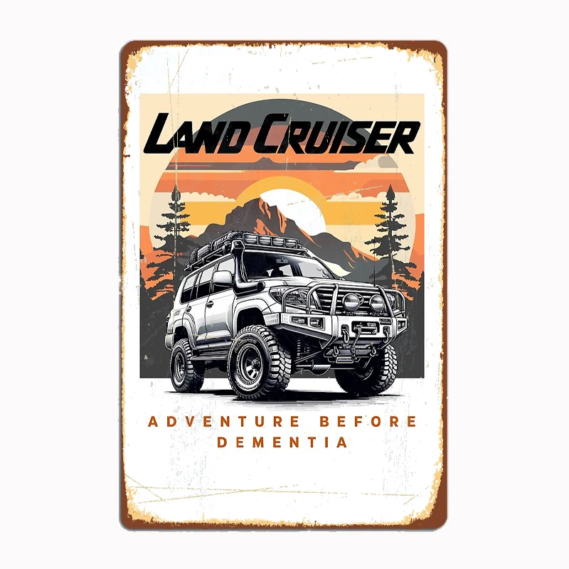 Classics Car Series Best Land Cruiser 4wd Retro Poster Metal Sign Garage Club Indoor Room Wall Decor Custom Tin Home Decor