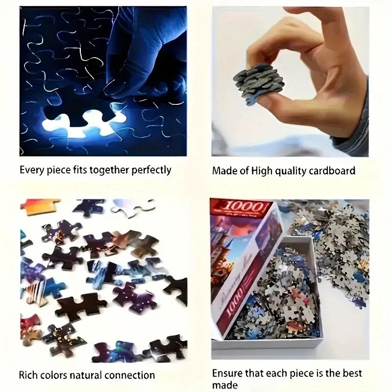 1000 قطعة من أحجية الصور المقطوعة لشرفة البحر الأبيض المتوسط - أحجية ورقية مطبوعة عالية الوضوح مع تصميم زهور نابضة بالحياة والمعمارية،