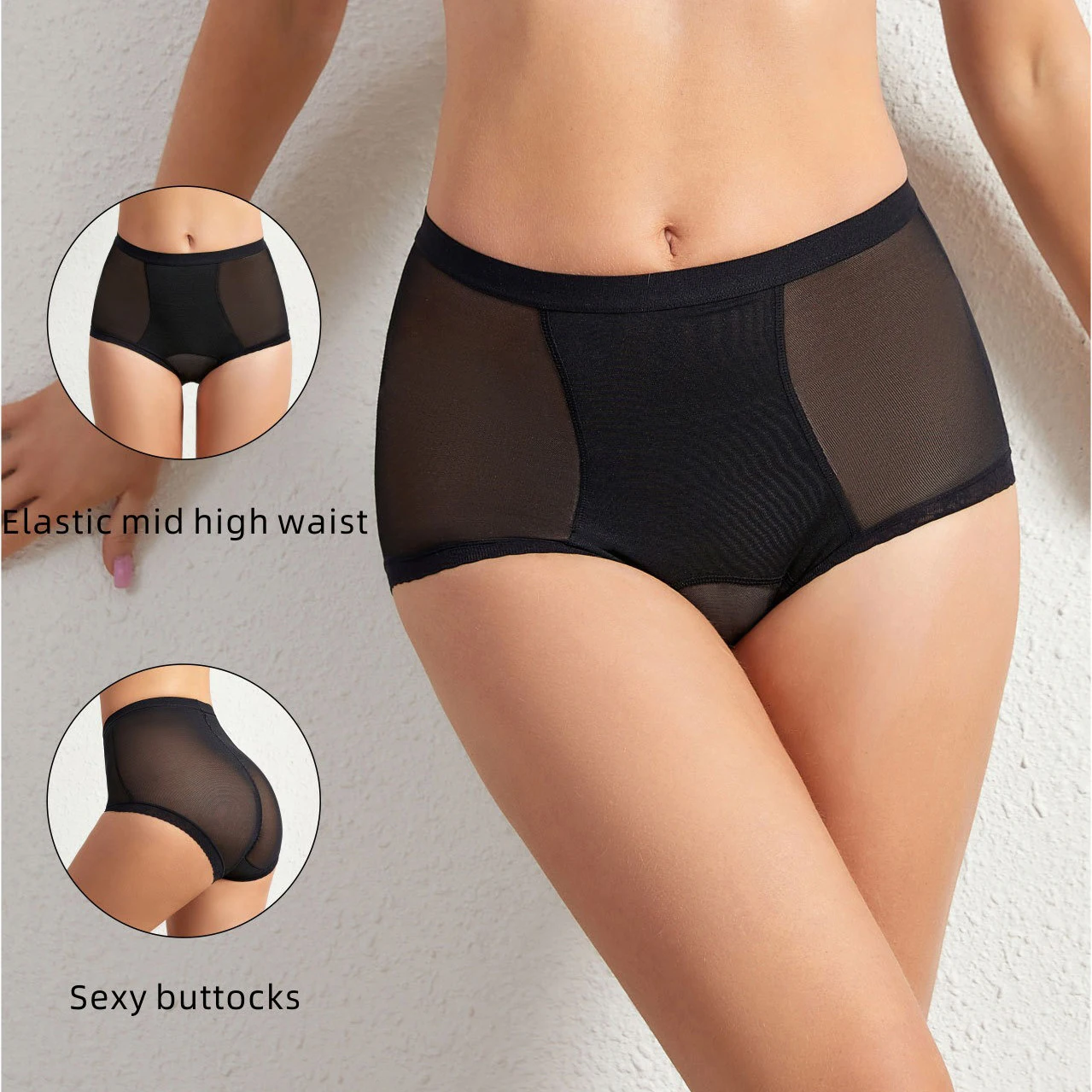 Breathable Mesh Intimates Body Shaping Panties Female Pants High Elastic Control Brief Slimming Belly Shaper Underwear