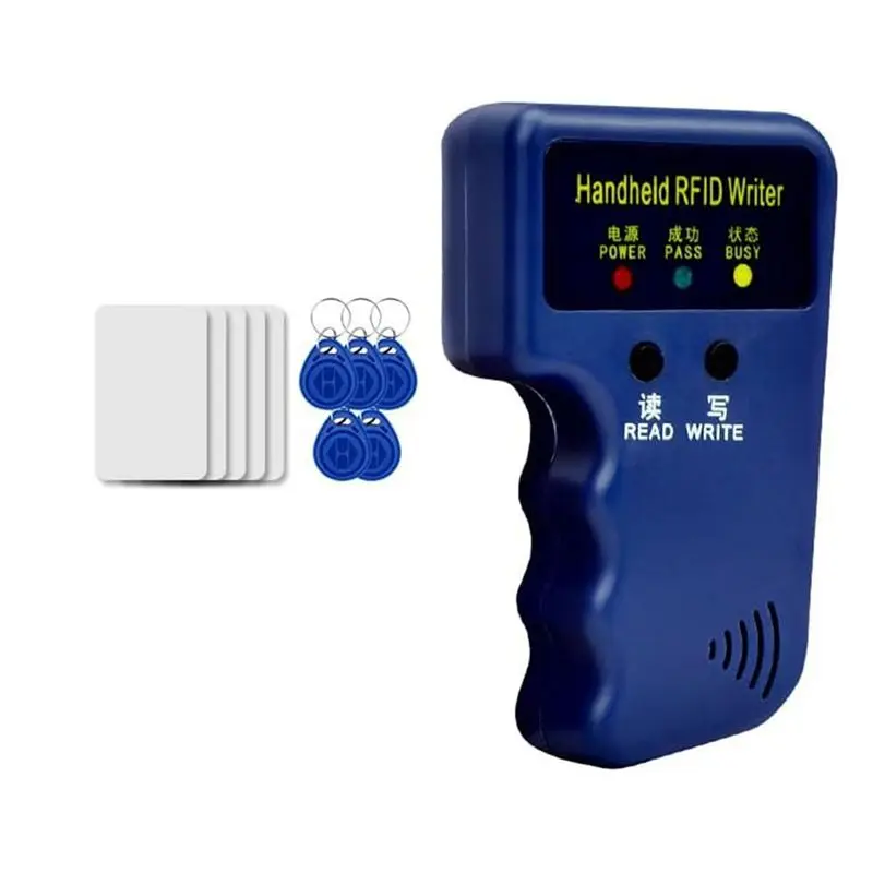 

A25P 125Khz Proximity ID Duplicator For HID, AWID, Paradoxcards/Keyfobs, Handheld RFID Writer, 5 Writable Key Fobs