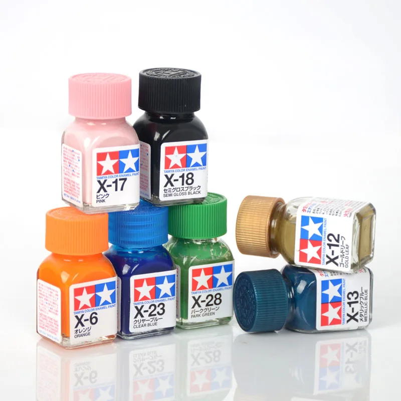 10ml Tamiya Enamel Paint X1-X24 Draw Pigment DIY Doll Car Robot Military Tank Ship Plane Soldier Coloring Modeling Building Tool